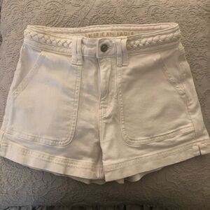 American Eagle Outfitters White Stretch Shorts